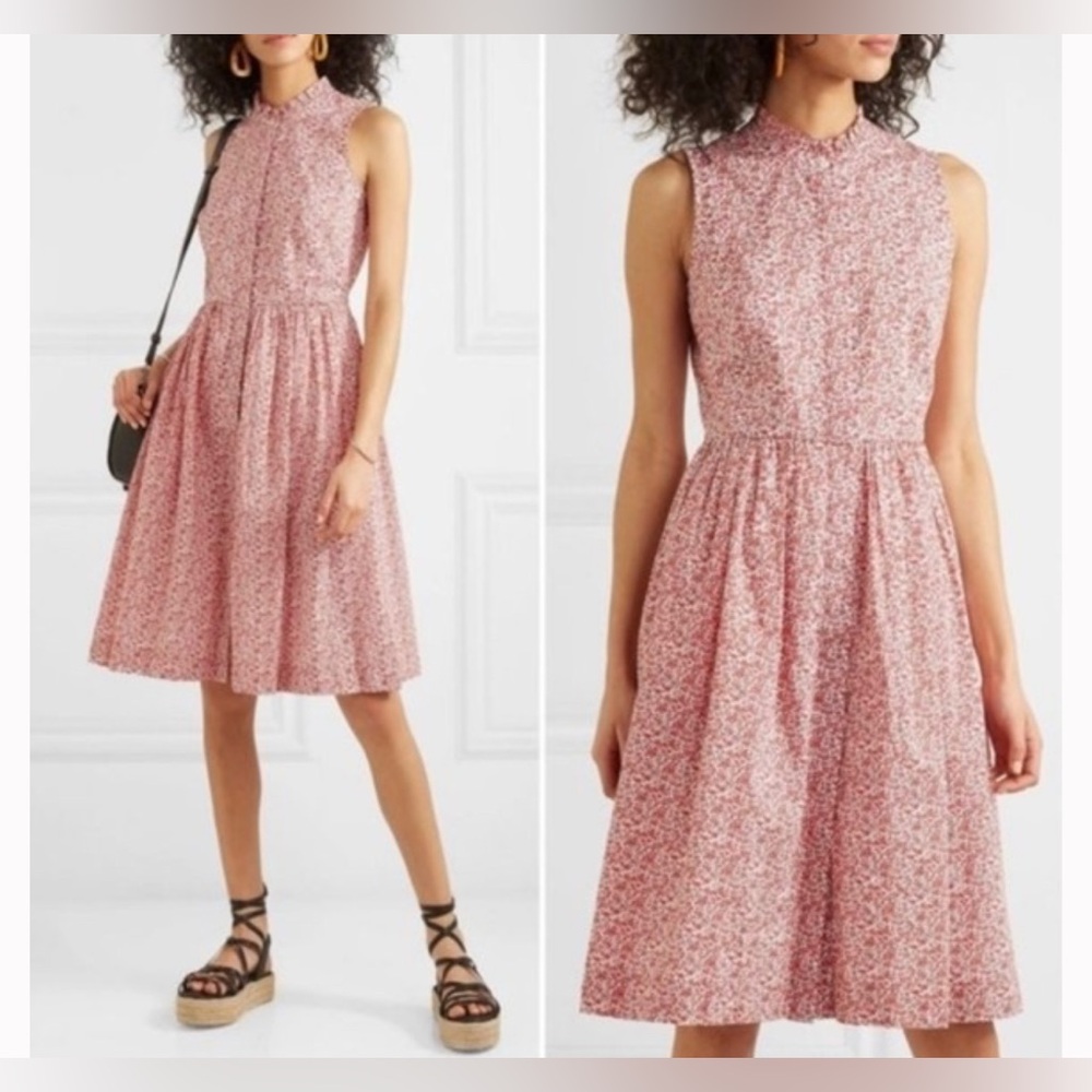 J. Crew - Sleeveless Ruffleneck Midi Dress in Liberty® Chamomile Floral Sz 6